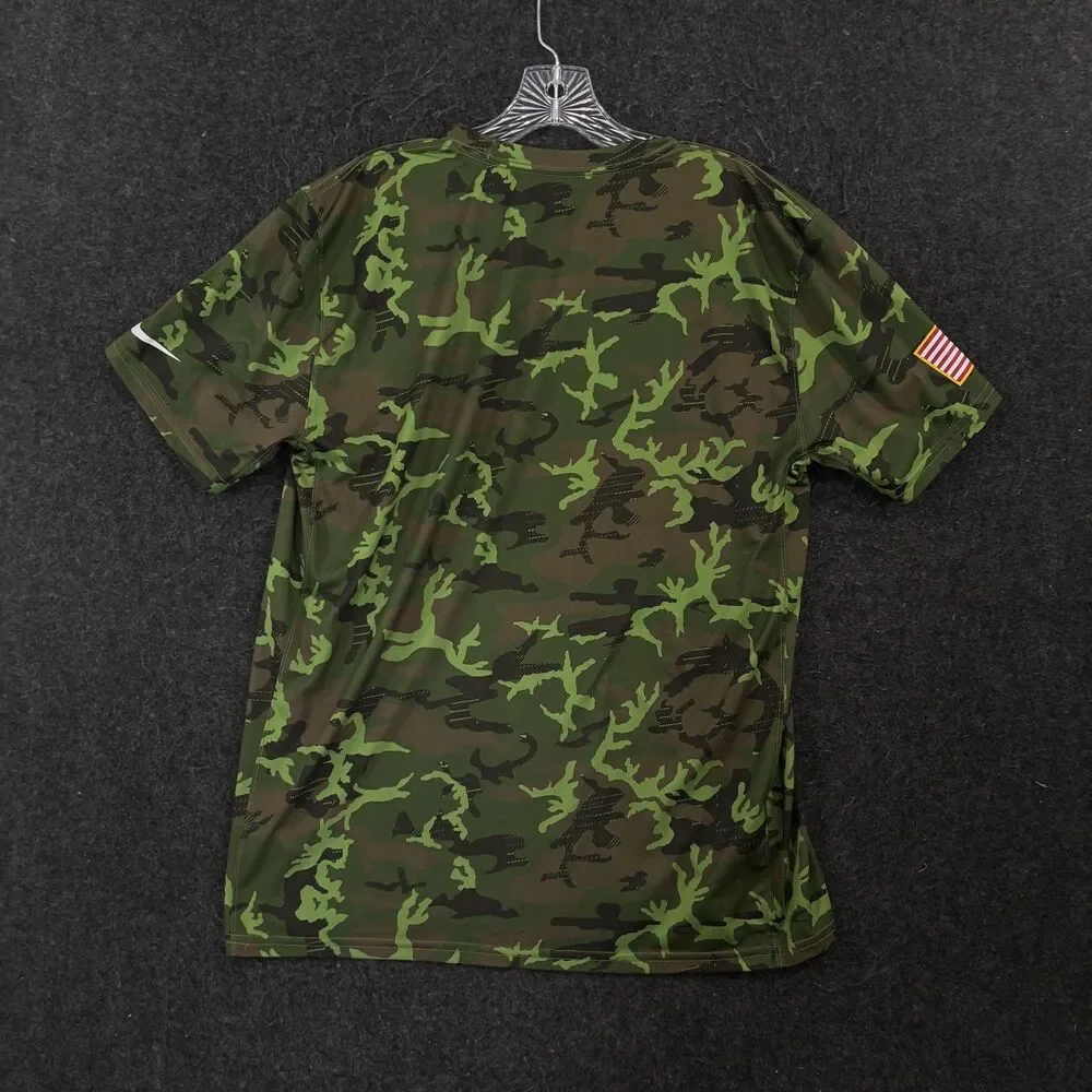 Air Force Falcons Shirt Men's Large Green Camo Dri-FIT Nike Military Football